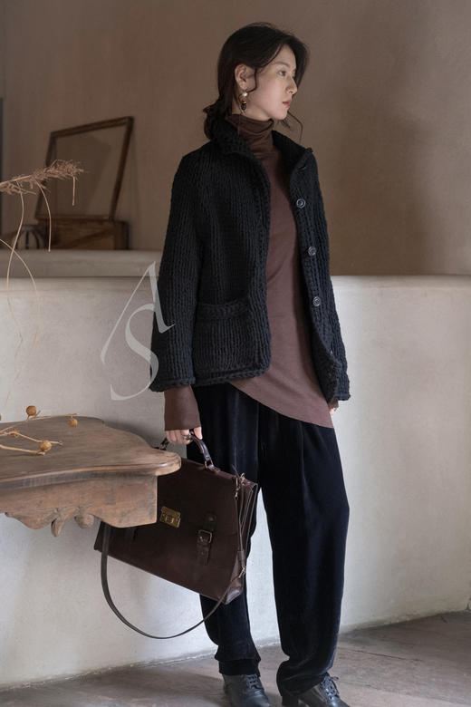 Cortana 酒红色/黑色ROISIN丝绒垂褶哈伦裤 商品图5