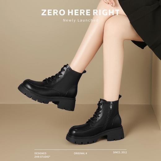 ZHR则则加绒保暖马丁靴2024新款气质百搭甜酷小短靴洋气女靴复古 商品图6