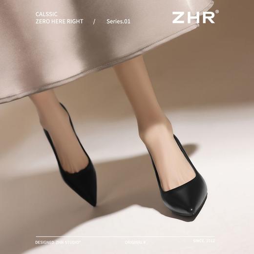 ZHR则则细跟高跟鞋女2025新款高级尖头浅口单鞋性感气质女鞋耐磨 商品图8
