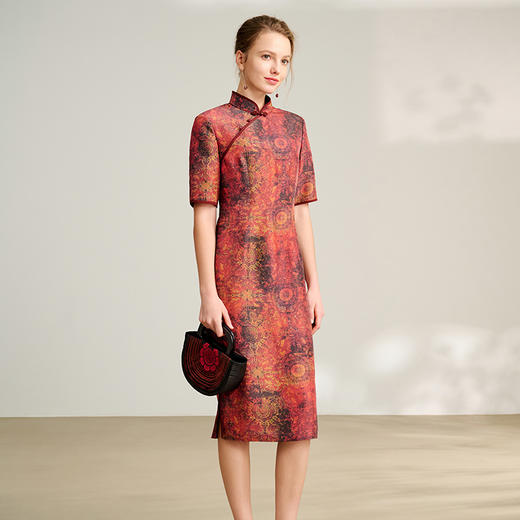 TANGY Collection/2025天意精品春季新品中国风莨绸女士连衣裙 商品图1