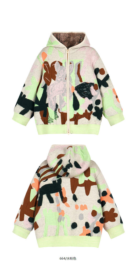 jnby   24年冬款  短款开襟毛衫  1OB312710 商品图12