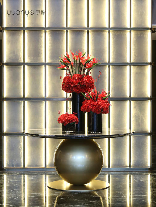 酒店大堂仿真花新年装饰花摆件中庭圆桌大厅别墅售楼商场会所假花 商品图1