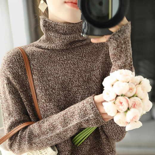 【清河羊毛羊绒】鹿展8921 一线成衣工艺女士高领羊毛衫 100%羊毛（90支美利奴羊毛） 商品图4