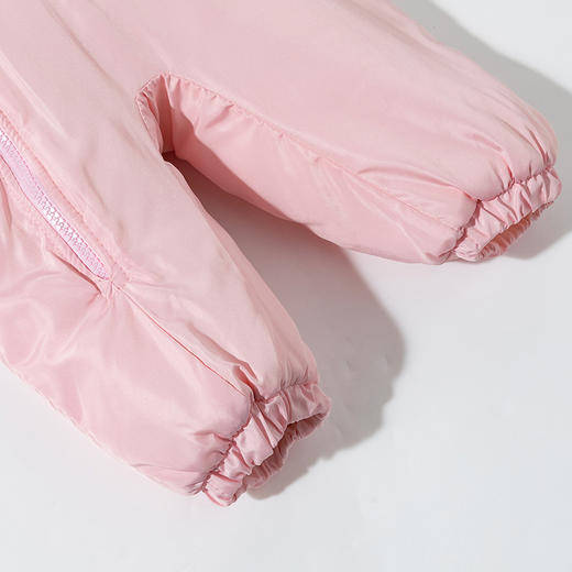 贝贝怡童装冬季女宝宝保暖夹棉连体衣连帽防风棉服小兔可爱哈衣ZB4DL061 商品图5