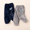 迪士尼童装2024秋冬新款加绒保暖长裤小男孩时尚休闲裤束脚裤224DK0435 商品缩略图2