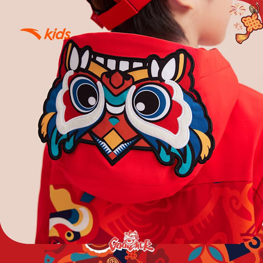 安踏儿童男童摇粒绒运动上衣2025春保暖新年款厚外套352519613 商品图2