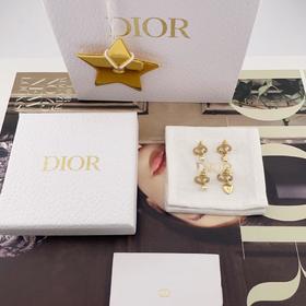 迪奥2025早春最新款绝美系列CD吊星星珠/爱心珠耳钉（XTY）