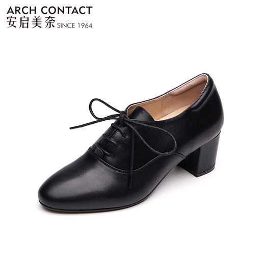 【活动价】ARCHCONTACT安启美奈英伦风系带粗跟单鞋52756 商品图3