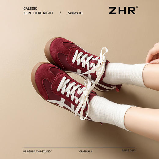 ZHR则则复古情侣德训鞋女春季新款柔软轻便休闲鞋透气舒适板鞋女 商品图7