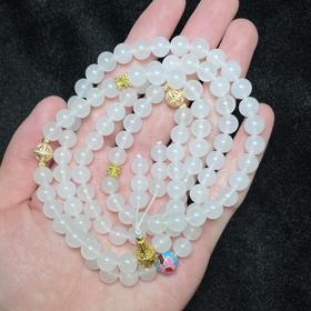 金丝玉圆珠项链