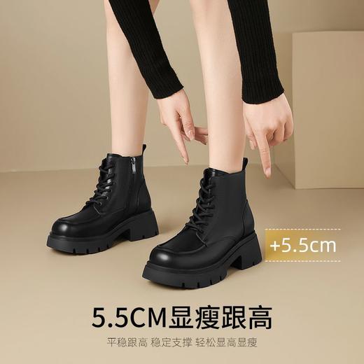 ZHR则则加绒保暖马丁靴2024新款气质百搭甜酷小短靴洋气女靴复古 商品图4