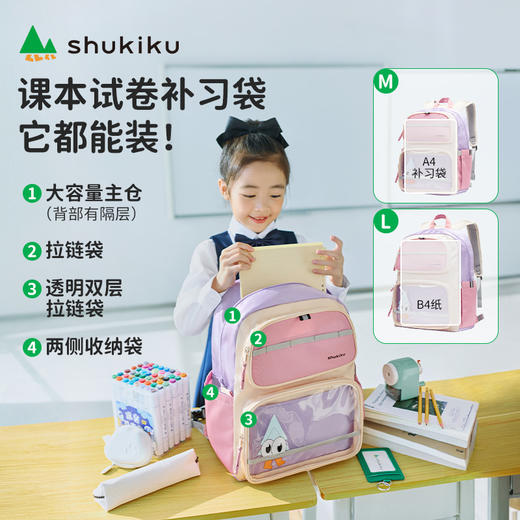 shukiku趣萌萌儿童护脊书包 商品图5