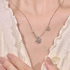 卡蒂罗/KADER 星光雪花项链 小众清冷感雪绒花璀璨繁花设计可调节锁骨链 闪耀星光满钻吊坠 925银 商品缩略图6