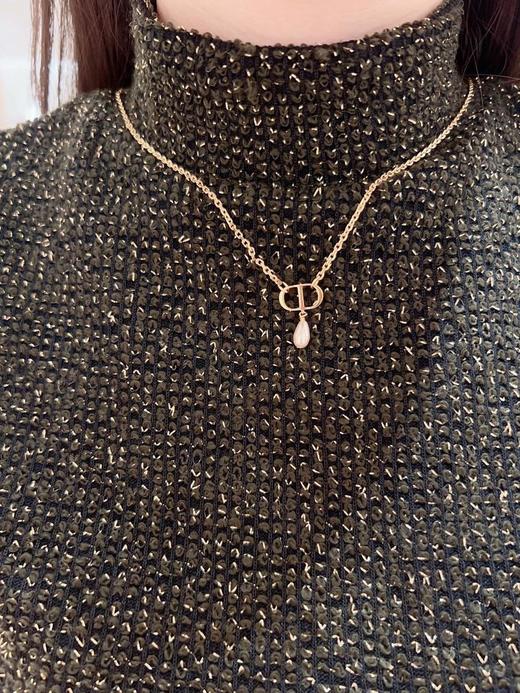 迪奥经典简约清新的CD系列CD粉水滴珠手链/项链（XTY） 商品图8