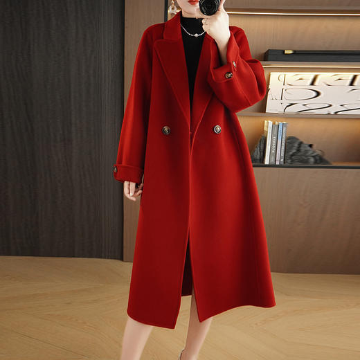 【清河羊毛羊绒专场】鹿展 220 高支细羊毛女士羊毛大衣 商品图1