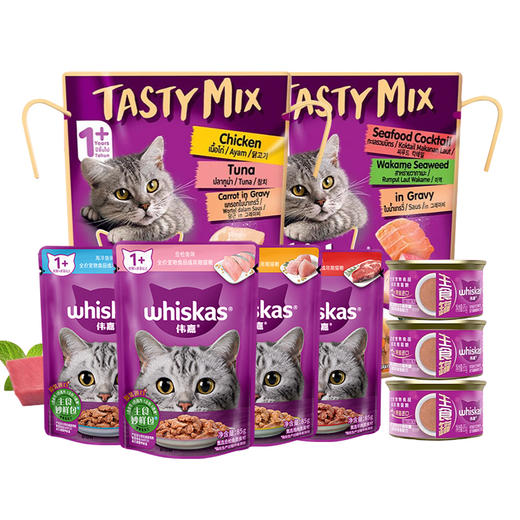 伟嘉成猫幼猫老年大龄猫湿粮罐头补水鲜封妙鲜包零食软包 商品图0