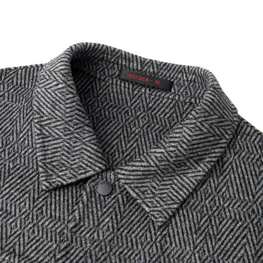 【含绵羊毛】柒牌男装翻领夹克男2024秋冬厚款商务休闲爸爸装外套127D70060 商品图2