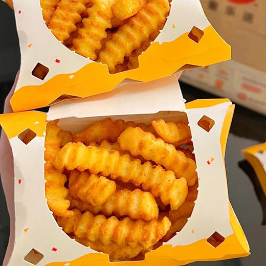 麦肯黄金甲1/2英寸波浪切冷冻裹粉薯条(1000011370)2kg波浪薯条半成品冷冻商用粗薯油炸波纹曲薯空气炸锅食材 商品图2