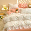 自然醒公主风少女全棉花边四件套纯棉小清新床上用品田园韩式碎花被套床单三件套JY 商品缩略图4