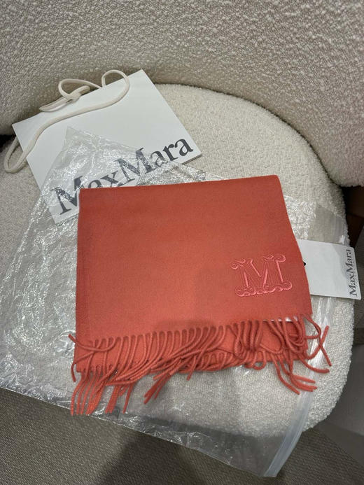 柿柿如意色！国内现货MaxMara羊绒围巾1350元配购物袋🍊 商品图0