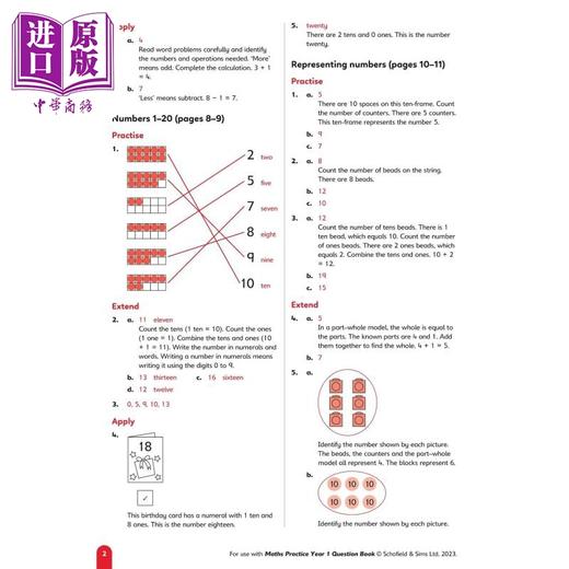 【中商原版】英国S&S教辅Primary Practice Maths Book Year 1 (Available May 2023) 小学数学练习册一年级 附电子答案   商品图4
