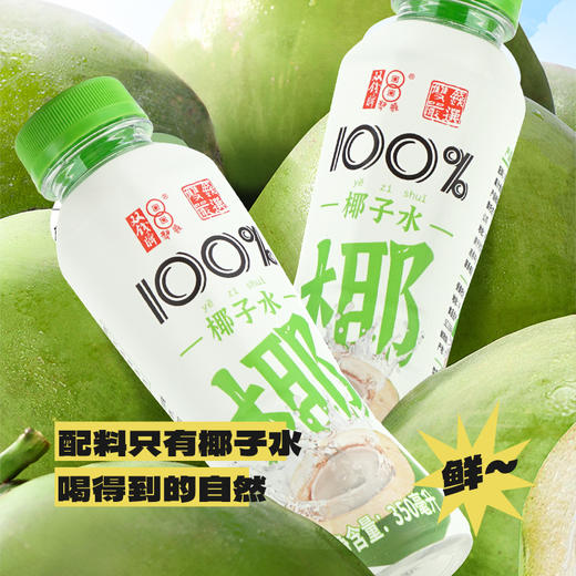【双钱严选】双钱椰子水350ml*3瓶/6瓶/12瓶100%纯椰子水饮料 商品图2