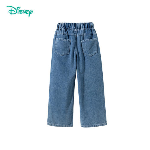 迪士尼黛丝春秋女童牛仔长裤儿童柔软舒适直筒裤时尚百搭外穿学生裤ZD1EK014 商品图5