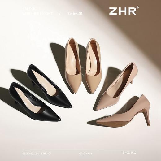 ZHR则则细跟高跟鞋女2025新款高级尖头浅口单鞋性感气质女鞋耐磨 商品图9