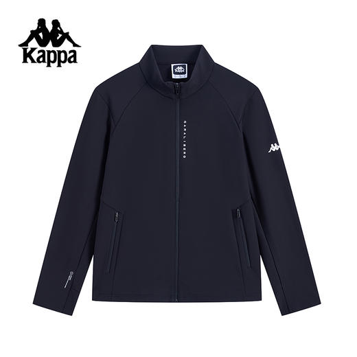 Kappa卡帕背靠背运动针织开衫外套男新款复古休闲夹克跑步上衣潮K0F12WK40 商品图0