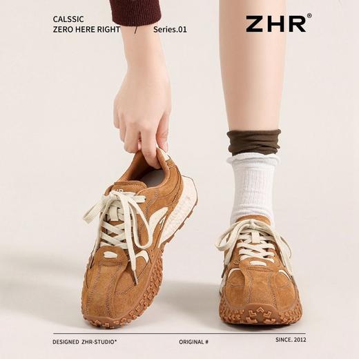 ZHR则则复古德训鞋女春季新款厚底增高运动休闲鞋柔软透气低帮鞋 商品图8