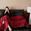 自然醒托斯卡纳仿生羊毛绒毯子大红色喜庆酒红色高级感卧室沙发午睡盖毯休闲纯色MT 商品缩略图8