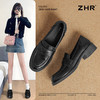ZHR则则气质优雅粗跟单鞋乐福鞋2024新款通勤小皮鞋百搭舒适女鞋 商品缩略图0