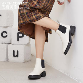 【活动价】ARCHCONTACT安启美奈圆头休闲厚底切尔西靴52784