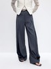 出逃赤岗西/24AWK119/复古双色内工字褶宽松垂感西装阔腿休闲拖地裤 商品缩略图0