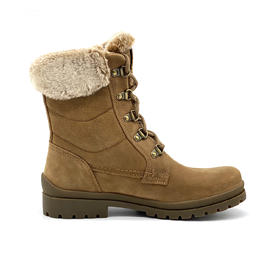 断码特价36码——西班牙原产时尚舒适加毛款女士皮靴 TB20棕色(优质保暖毛内衬)