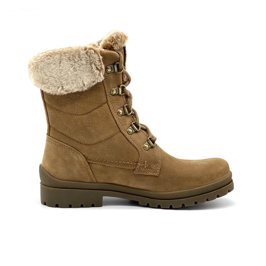 断码特价36码——西班牙原产时尚舒适加毛款女士皮靴 TB20棕色(优质保暖毛内衬) 商品图0