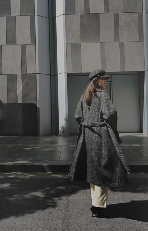 顺丰包邮洛诗琳SDLSA42253秋冬加厚经典百搭中长款呢外套女03017 商品图2