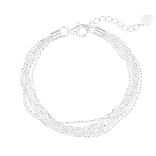 【波光粼粼】S925银不规则缠绕重工圆珠瀑布手链【BF-BRS2822】 商品图3