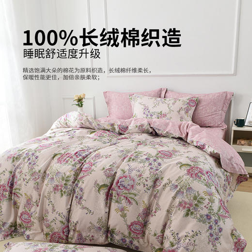 雅芳婷秋冬新品高针新疆长绒棉套件四件套数绣高纱支轻奢80S套件 商品图2