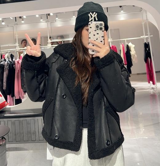 NB毛领皮毛一体长袖外套 冬季 010604544001 商品图1