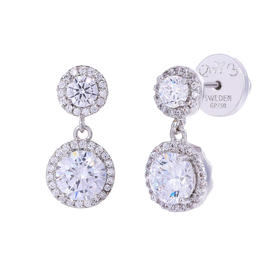 爱弗璀璨星空耳钉 皓石耳钉（1对）小巧精致锆石耳钉高亮施家品质耳饰通勤百搭耳钉