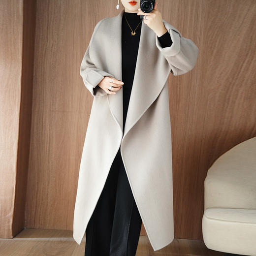 【清河羊毛羊绒专场】鹿展 236 高支细羊毛女士羊毛大衣 商品图5