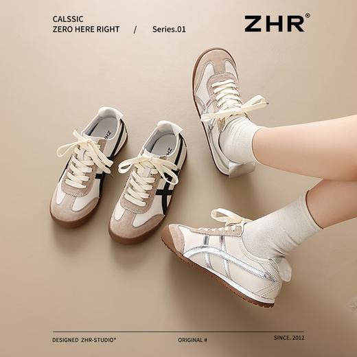 ZHR则则复古情侣德训鞋女春季新款柔软轻便休闲鞋透气舒适板鞋女 商品图2