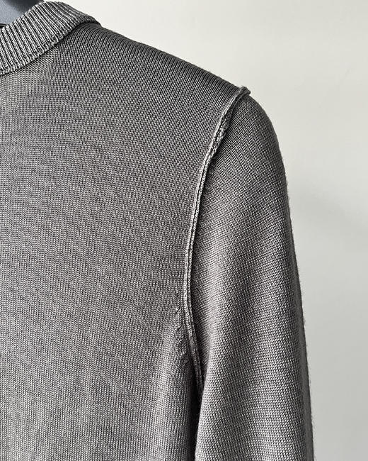 现货 THS 12.28-无 不退换 童装 cp家尾巴流出 断码拼手速 肩缝反做细密羊毛成衣染色针织衫 4色 CM023 商品图4