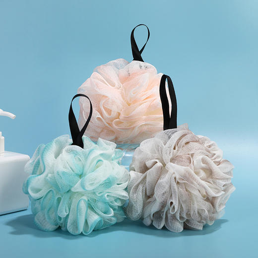 「4.9元包邮！双色沐浴花」碧洁双色沐浴花球 泡澡球起泡沫大号双拼搓澡居家日用沐浴清洁工具 商品图2