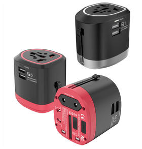 杞冠臻选 | 简创宜品  N6 USB转换插座 红黑拼接色 转接头 完美适配数码产品