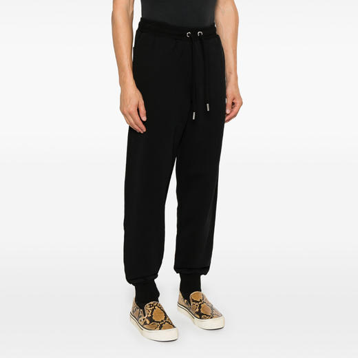 AMI 男士徽标刺绣厚重环回有机棉抓绒运动裤 黑色 UTR240 JE0091 001 商品图1