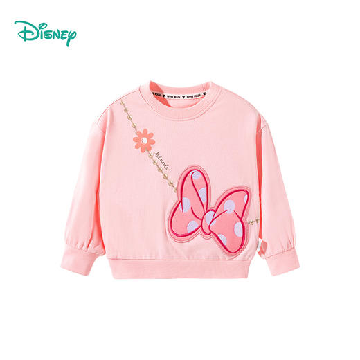 迪士尼童装春秋女童圆领卫衣儿童卡通米妮印花上衣宝宝亲肤打底衫ZD3DS051 商品图5