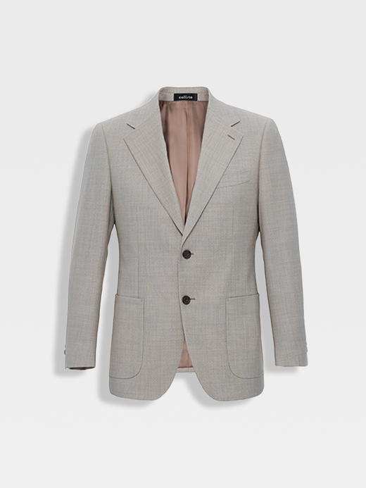 callisto松弛系列米色绵羊毛西服 商品图0