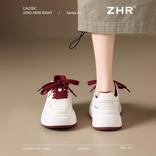 ZHR则则厚底轻便板鞋女春秋新款ins百搭休闲运动鞋显瘦增高小白鞋 商品图8